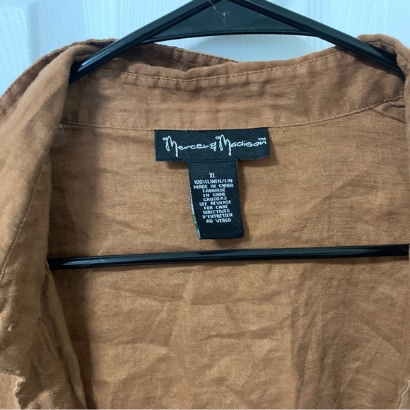 Mercer & Madison Tan Button-Up Shirt - Picture 2 of 2